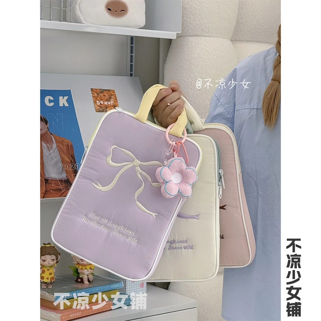 蝴蝶结手提包11寸12.9寸iPadpro平板内胆包14寸笔记本电脑收纳包