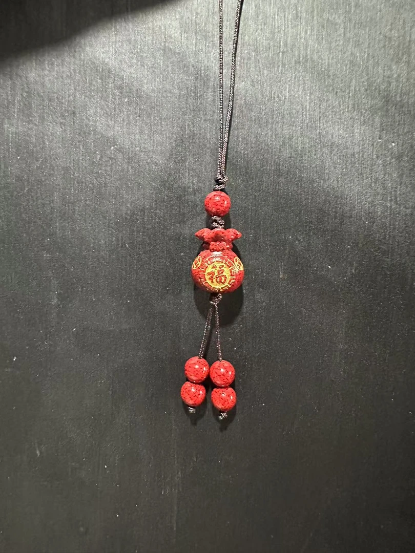 含辰砂工艺品朱砂福袋手机钥匙挂