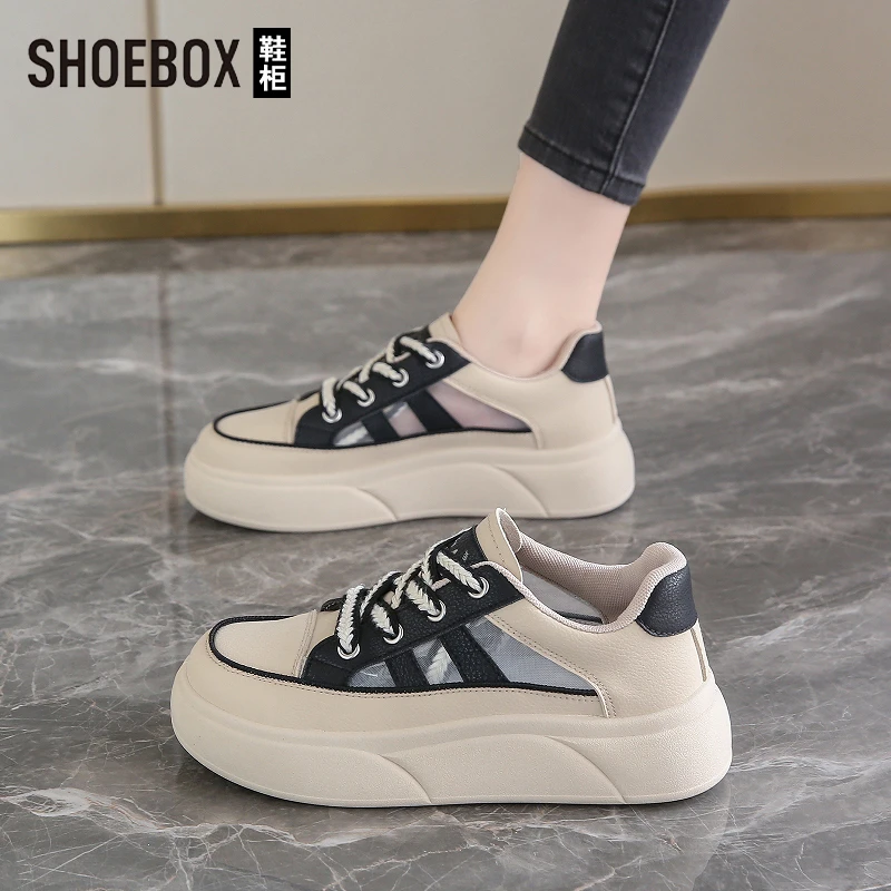 达芙妮集团旗下百搭包头运动凉鞋女2025夏新款镂空透气厚底休闲鞋