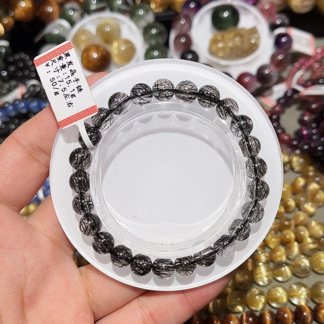 水晶手链未镶嵌知*黑发晶手链