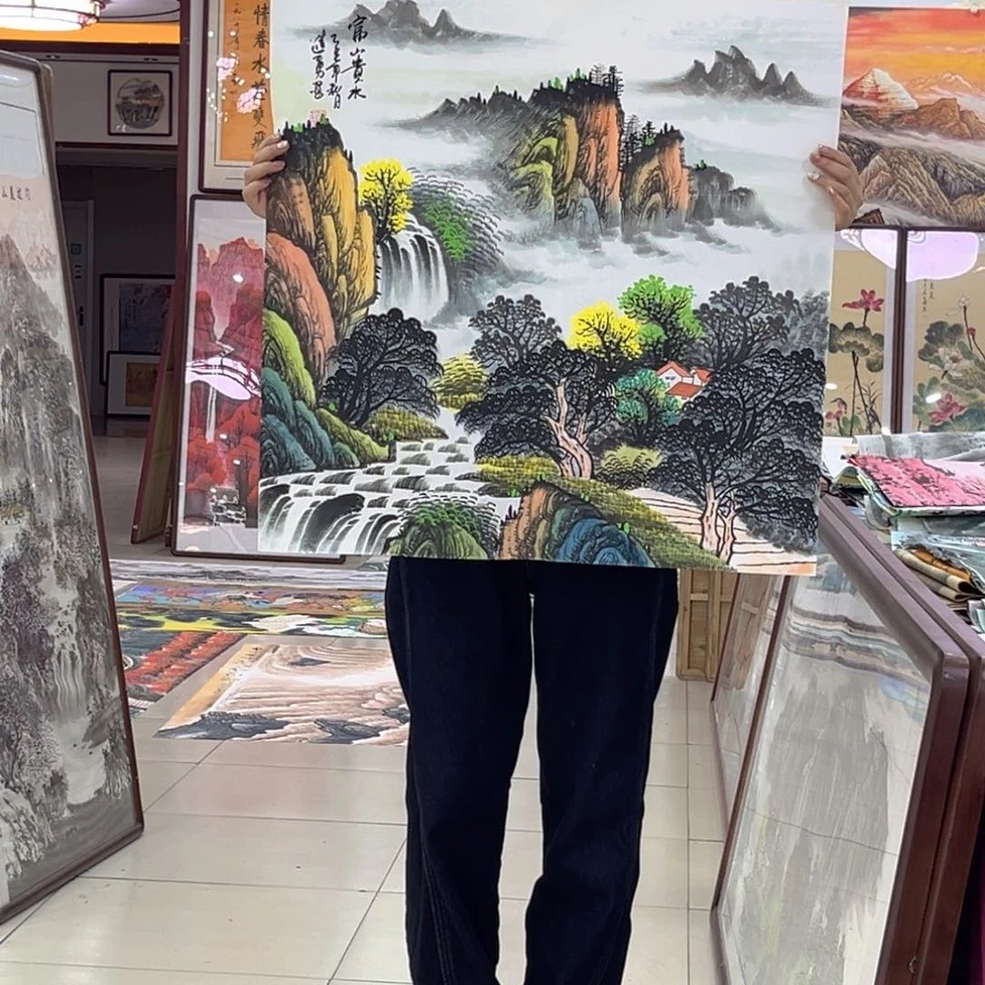 国画纯人手绘作品国画作品