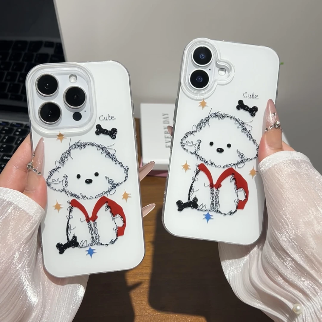背包小狗imd适用苹果16/15华为p70手机壳iPhone14oppo防摔可爱