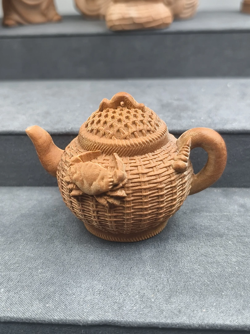 印度迈索尔老山檀摆/把件 把把壶