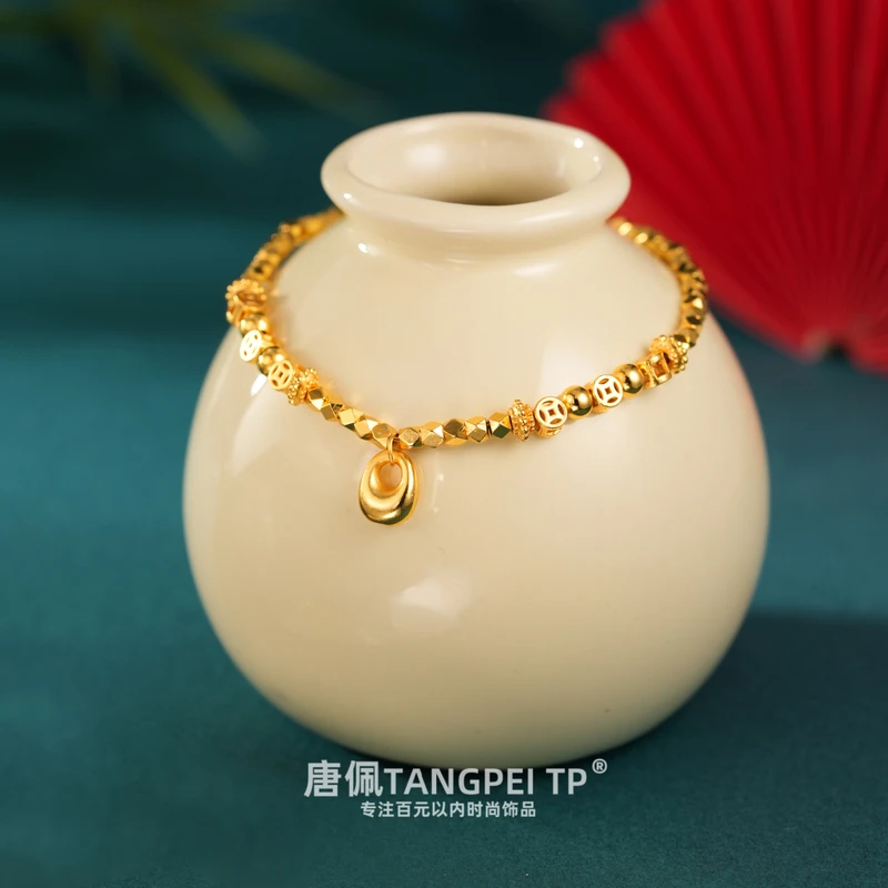 铜合金手链 设计感碎方糖福袋手链手环复古新中式时尚饰品