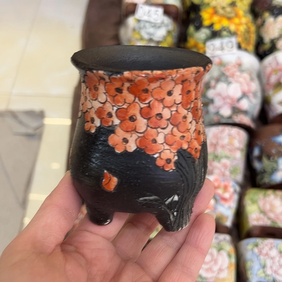 景德镇炫彩手绘口7高8.5