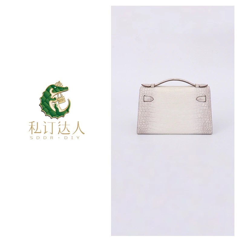 私订达人2025年春夏新款女士真皮百搭时尚鳄鱼皮斜跨女包