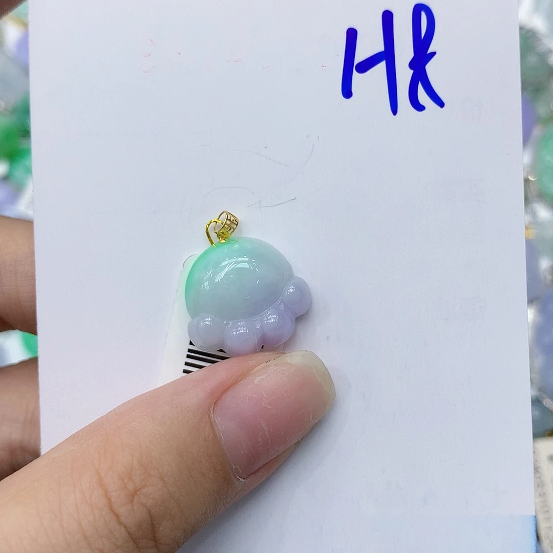 翡翠18K金镶嵌颈饰fggbjjk