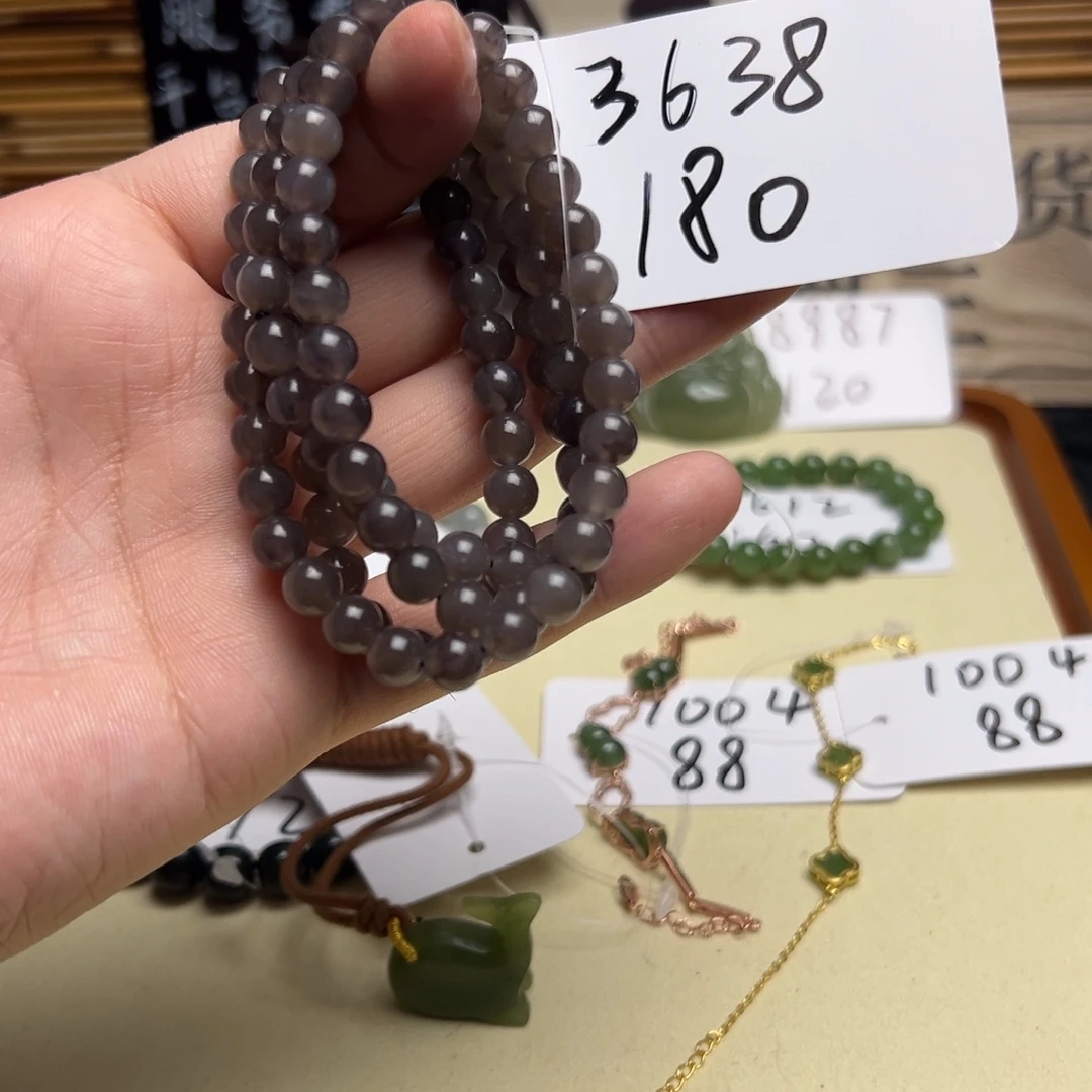 和田玉未镶嵌项链3638