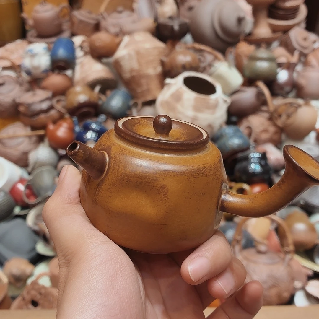 柴烧老岩泥高温茶器皿