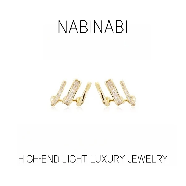 铜合金耳饰 【三爪贝贝】0137小众925银针女耳钉时尚百搭女耳环ins