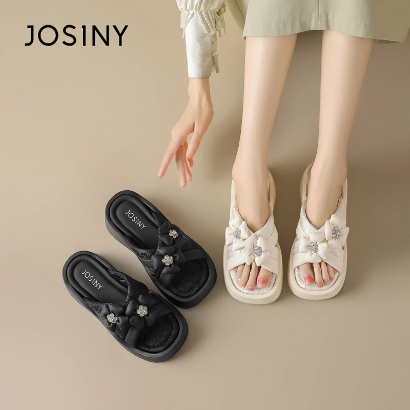 卓诗尼厚底凉拖鞋2025夏季外穿仙女风配裙子超火凉鞋防滑沙滩鞋女