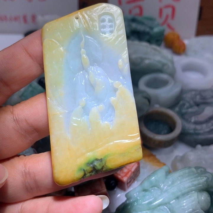颈饰未镶嵌翡翠保真天然A货翡翠