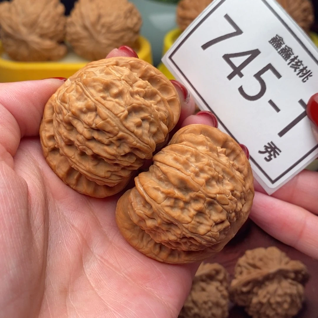 文玩核桃把件白狮44