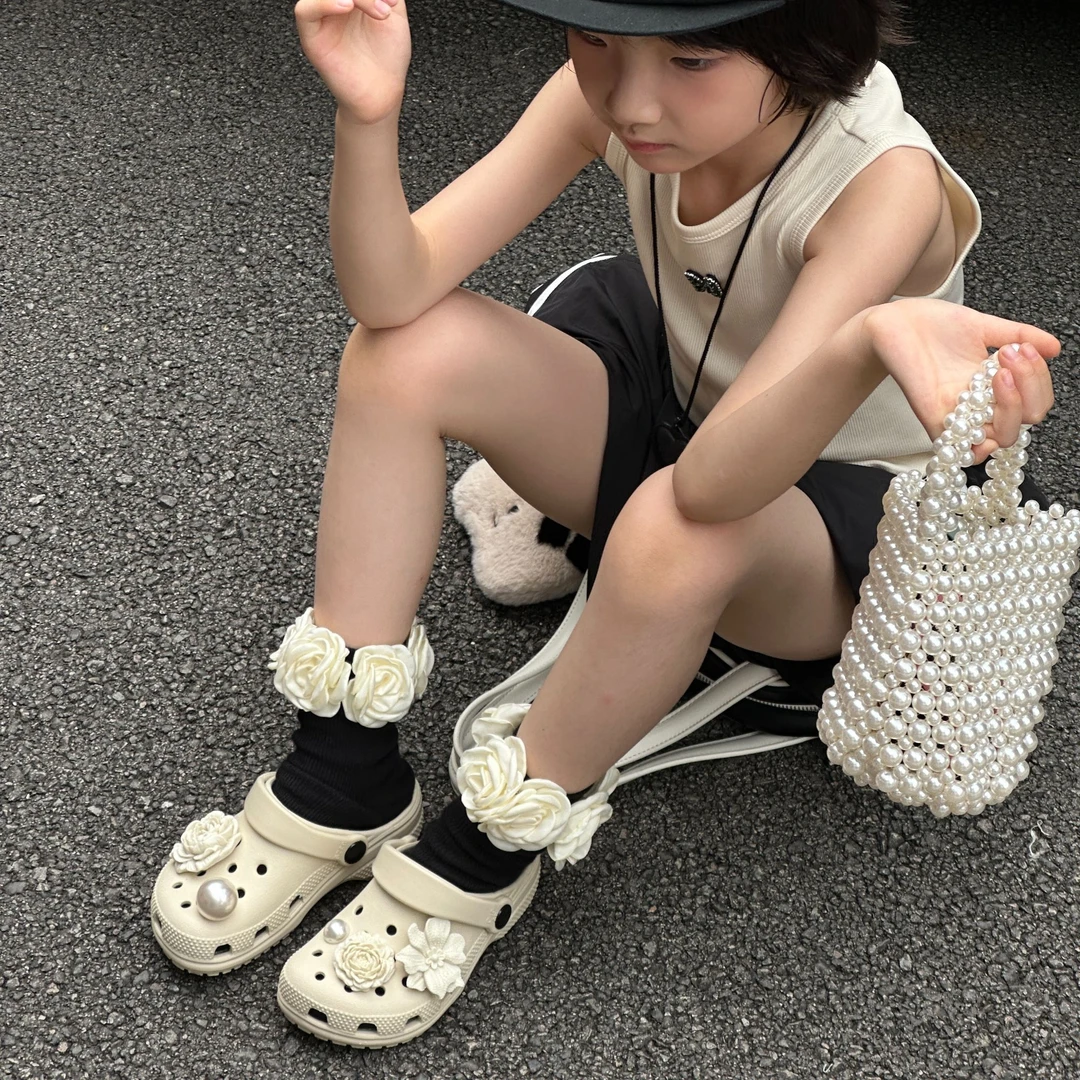 【野玫瑰】夏季卡通亲子款洞洞鞋 自由DIY百搭经典款拖鞋