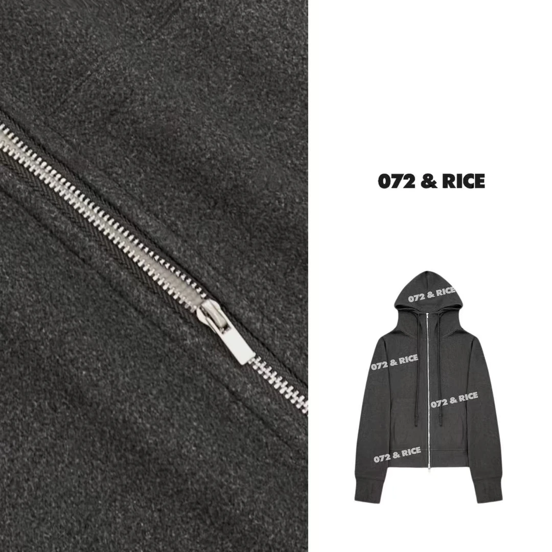 072 & RICE【糯米糍】秋季休闲百搭连帽拉链长袖外套 Z-32W319