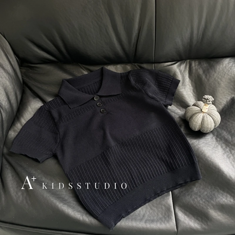 【文文妈】2025新款夏季polo短袖时尚洋气纯色百搭儿童T恤hyp2501