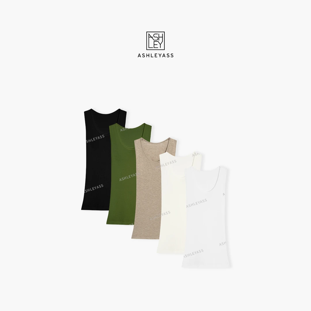 【ASHLEYASS】“炎炎夏日”后背扭结简约松弛五色背心上衣LSS250527R