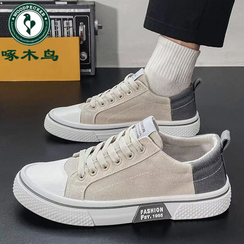 啄木鸟低帮新款男鞋夏季休闲帆布透气轻便耐磨防滑爆款鞋子帆布鞋