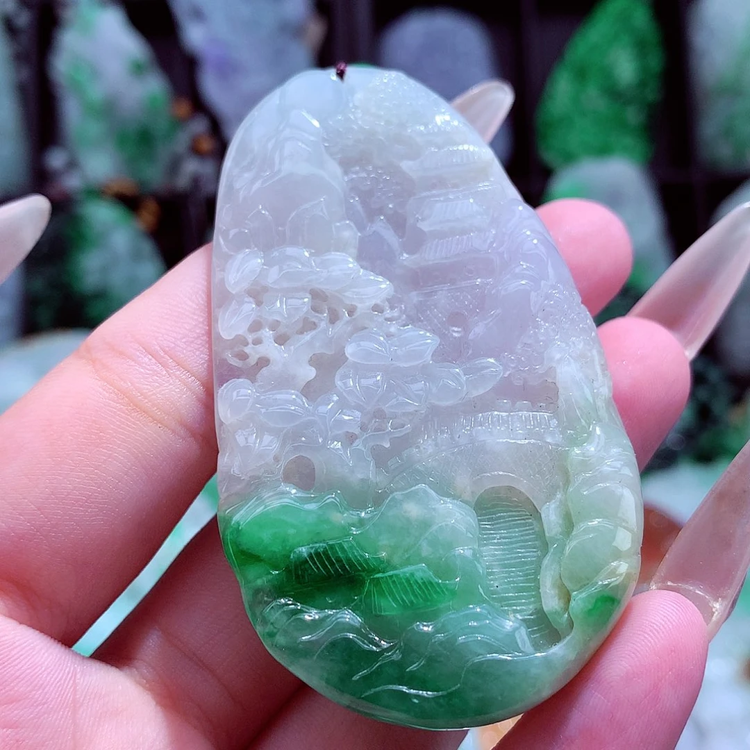 翡翠未镶嵌颈饰挂件