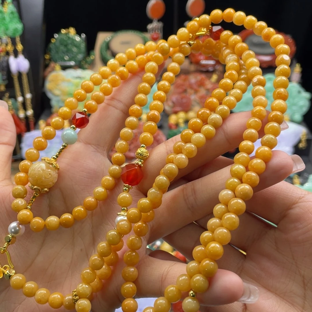 翡翠颈饰未镶嵌代编织