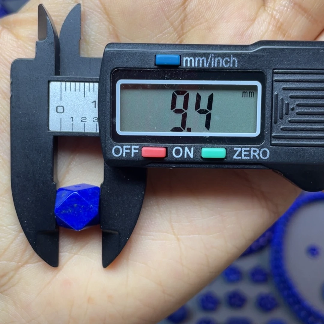 青金石未镶嵌9mm唐八棱配饰