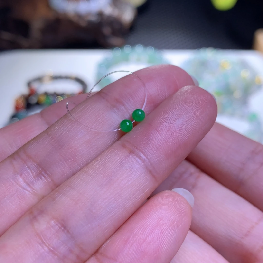 未镶嵌手链翡翠?**?翡翠手串卡3➕