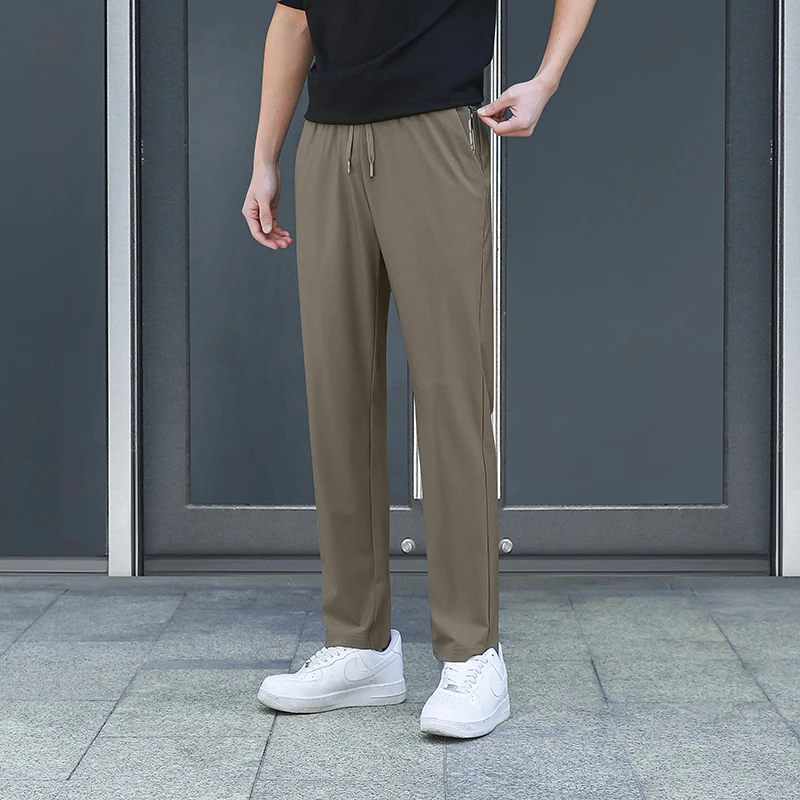 金狐狸高级感阔腿高档男士裤子帅气裤子男款美式日系舒适简约男