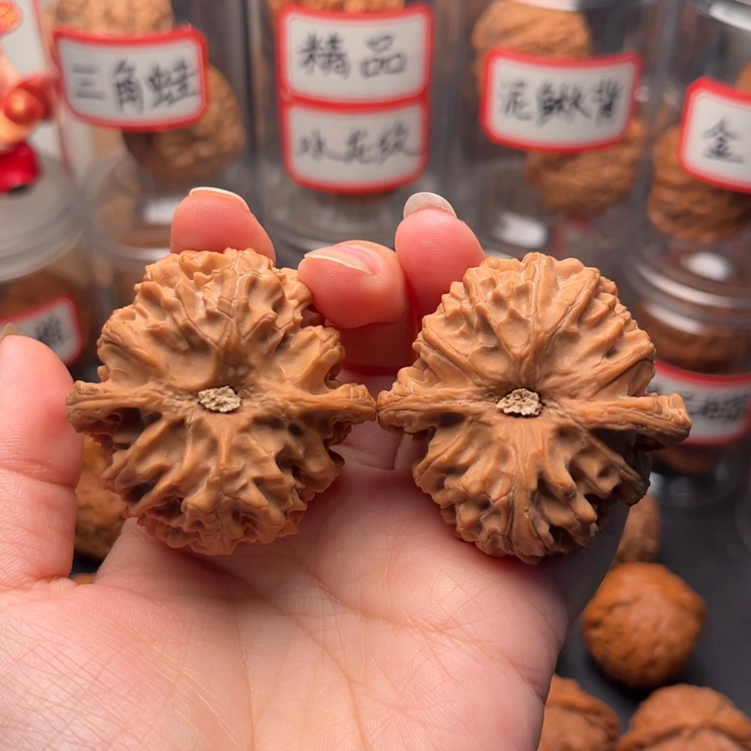 文玩核桃把件45圆球苹果园