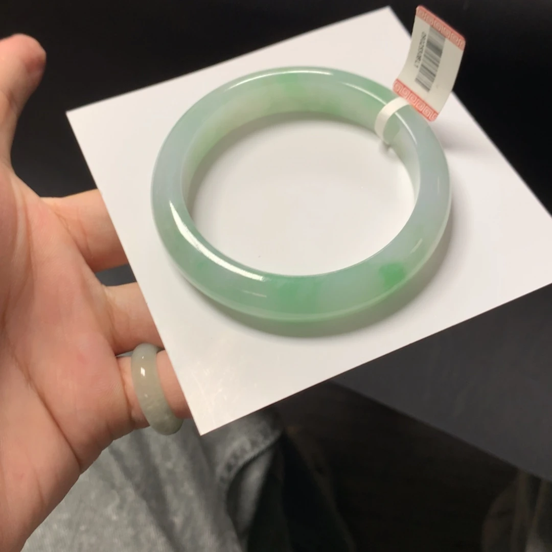 翡翠未镶嵌手镯42号55