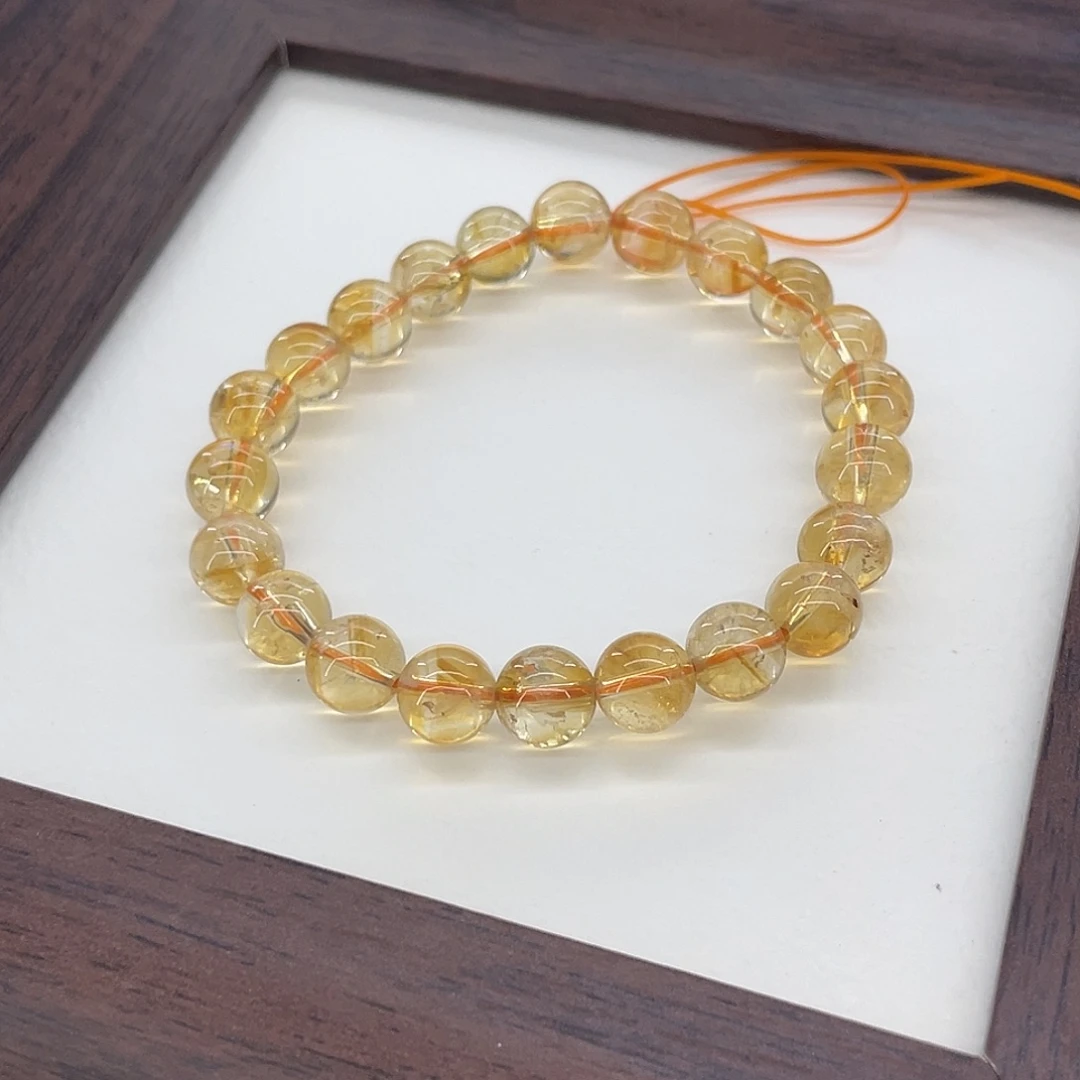 黄晶手链未镶嵌黄塔晶9mm