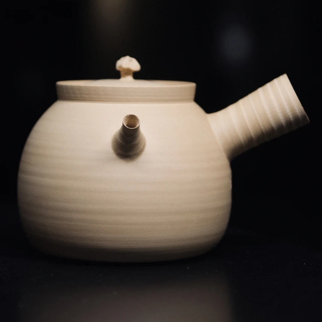 【小崔的茶事】水木白泥灵芝盖大口煮水煮茶砂铫壶480cc