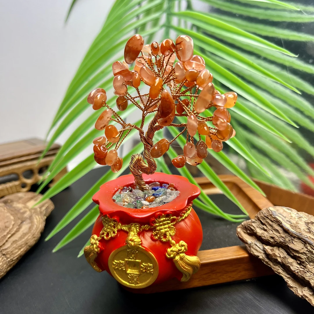 （鸿运当头）南红随型手工 发财树 财源滚滚