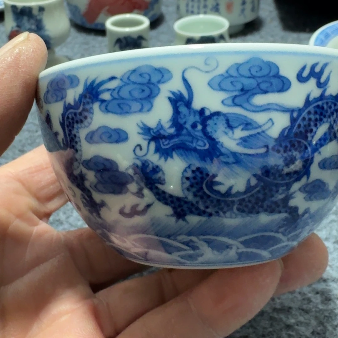 蓝***瓜现代景德镇陶瓷手绘茶具
