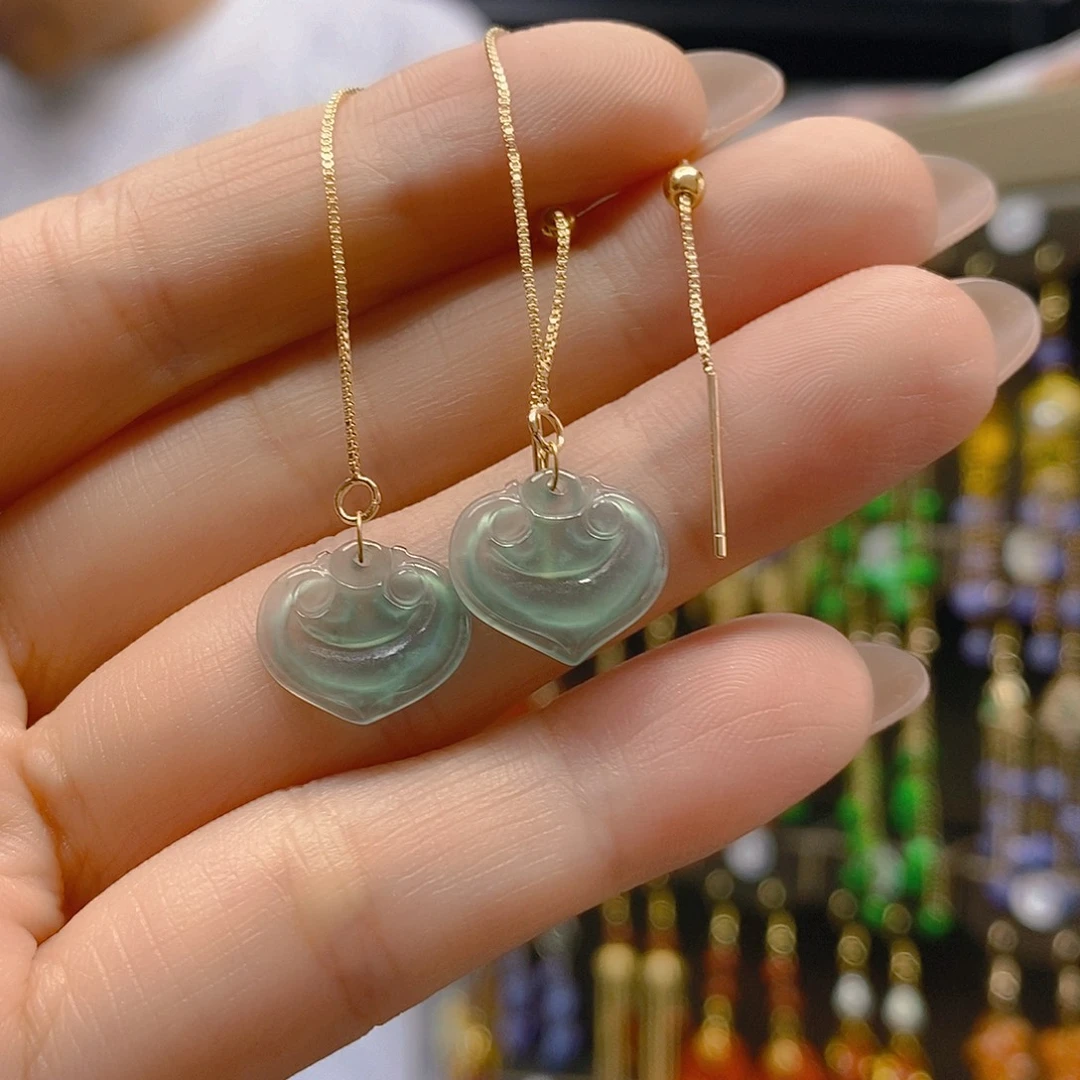 翡翠合金耳饰翡翠