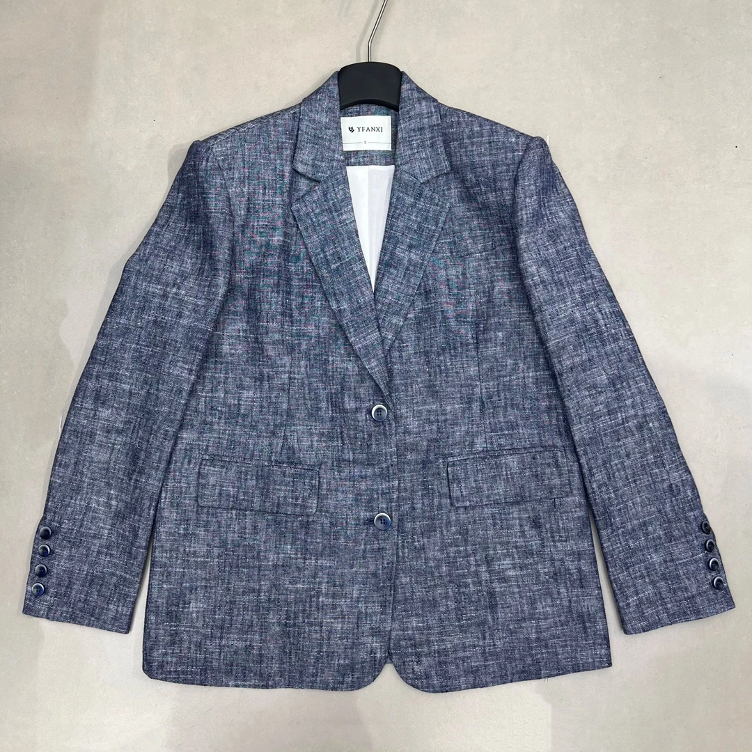 KIKI严选：82087-范希家欧货南油春季简约翻领休闲西装外套