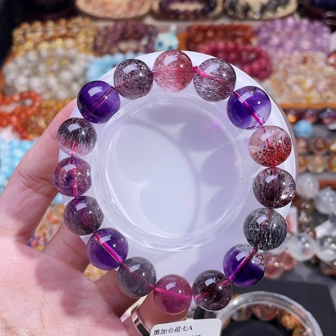 水晶手链未镶嵌黑加仑超七12.8