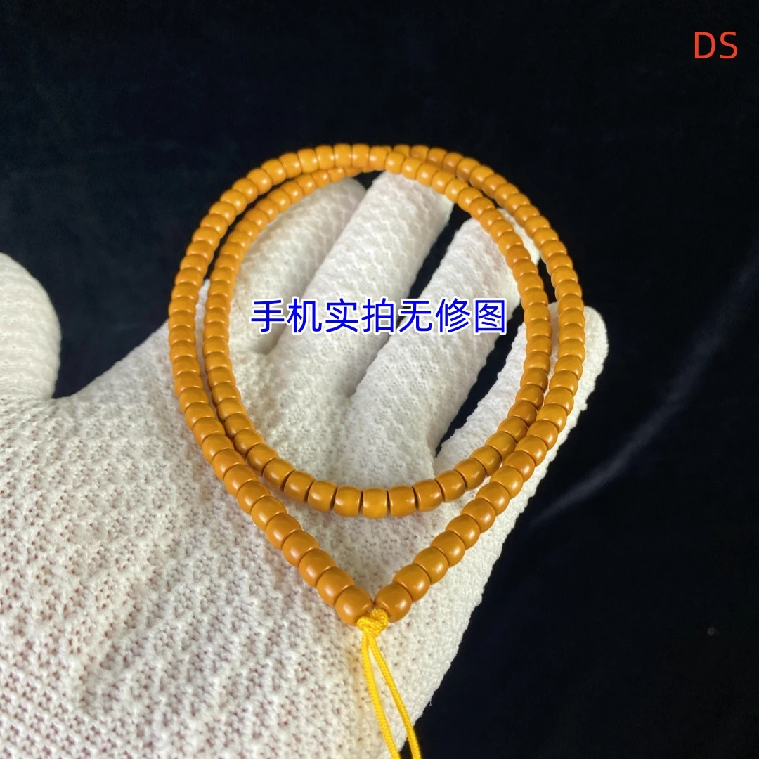 【大帅】5.7mm高端核尖108脖挂直切精品无白无花清水料多圈文玩手串