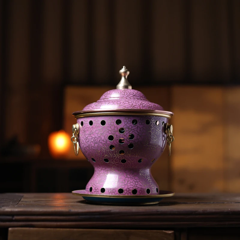 【铜景文创】粉笔-单人-景泰蓝铜火锅