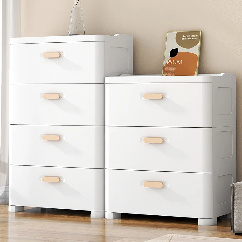 收纳箱抽屉式塑料盒多层储物盒家用五斗柜靠墙置物柜一体整理箱子
