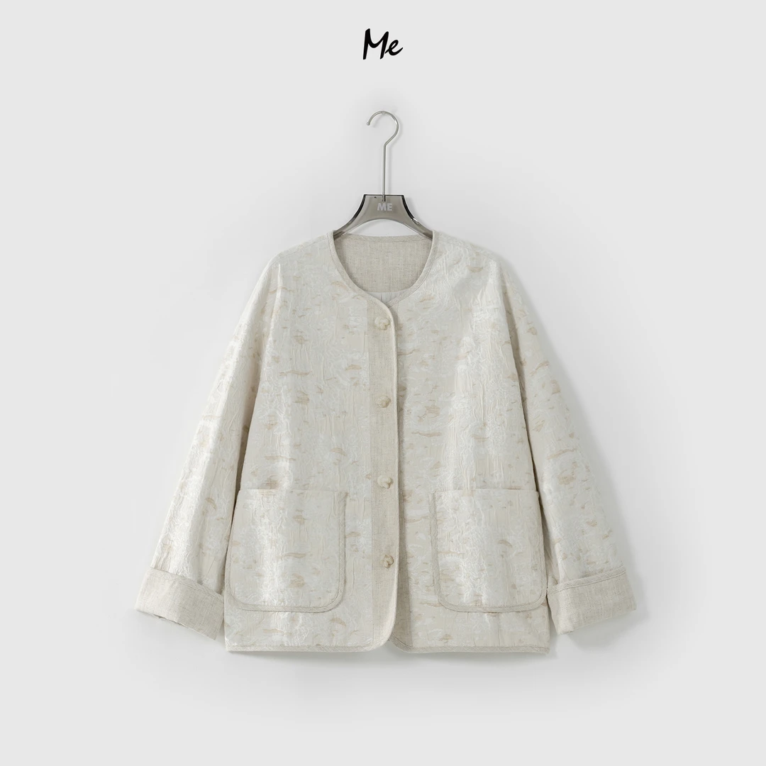 ME【木兰】重工轻奢女士显瘦设计感时尚百搭休闲外套MEQS1059