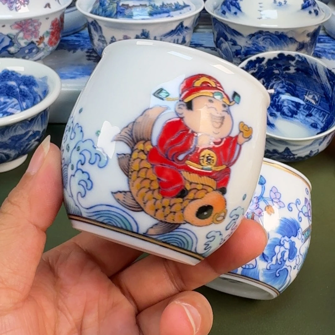 景德镇纯手绘茶具圆圆268