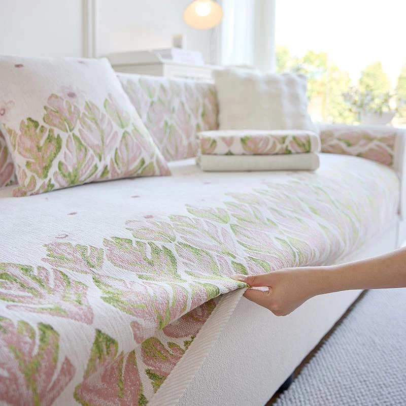 雪尼尔沙发垫2024新款四季通用直排高级感防滑坐垫皮沙发盖布套罩