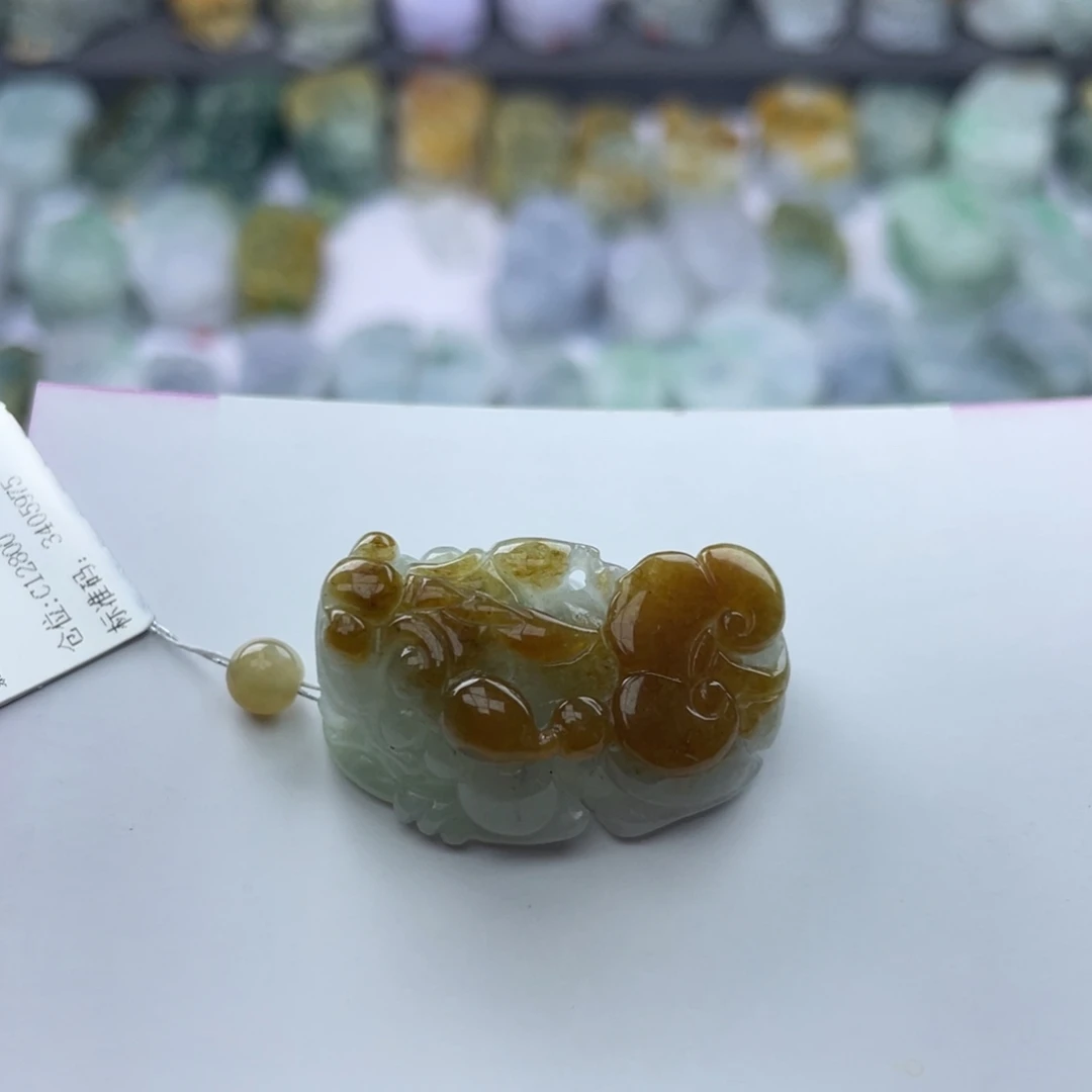 翡翠颈饰未镶嵌貔貅