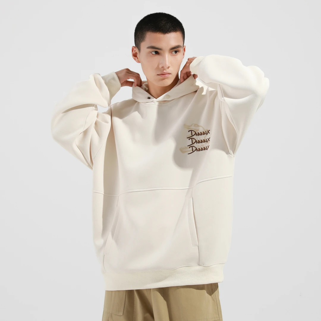 【达人专属】DNX字母LOGO刺绣男女同款连帽卫衣9038