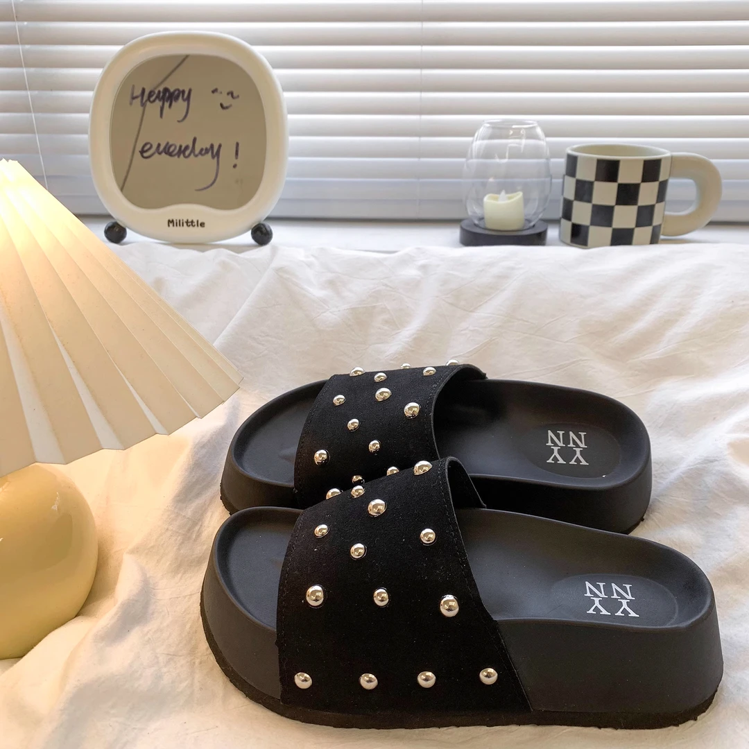 小个子厚底增高勃肯拖鞋女外穿2025春夏新款休闲百搭一脚蹬凉拖鞋