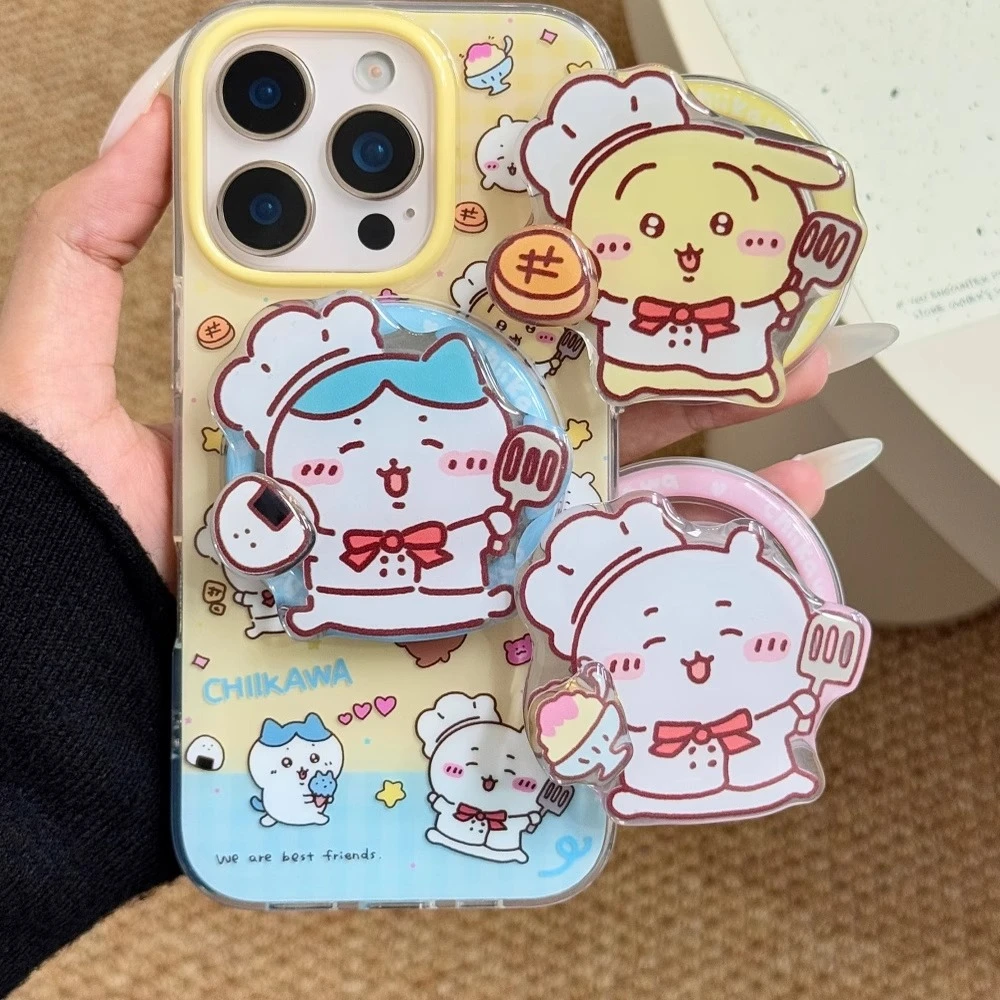 可爱厨神吉伊卡哇适用苹果iphone16pro磁吸15支架14双层13手机壳