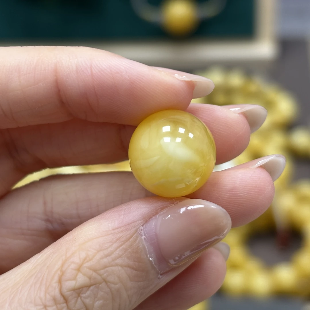 15.0mm 小妖珠宝天然原矿琥珀蜜蜡