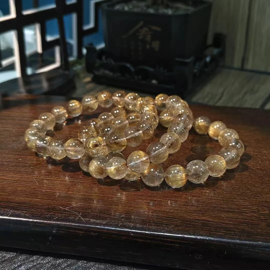 【书记甄选】天然铜发晶单圈手链 多样性发一件 约10mm CK2888