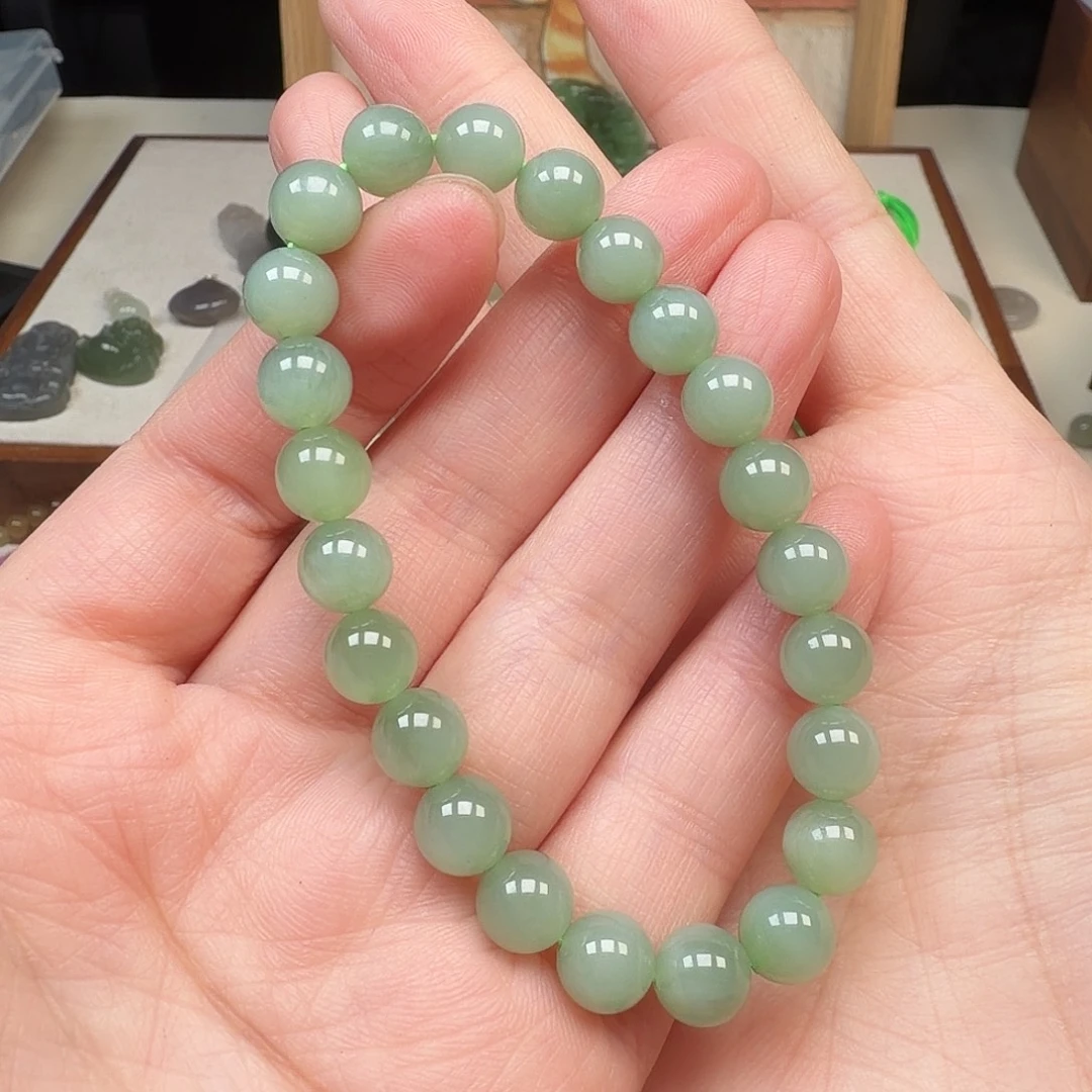 和田玉（碧玉）未镶嵌手链