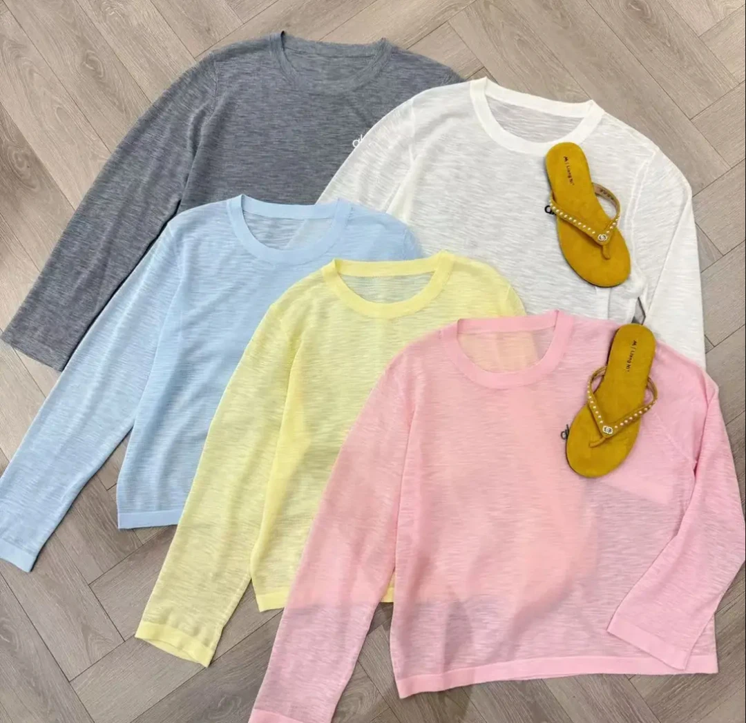 2025夏季新款罩衫时尚宽松文艺圆领百搭洋气显瘦气质小众114